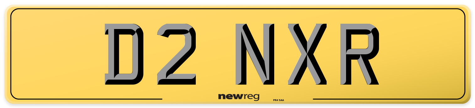 D2 NXR Rear Number Plate