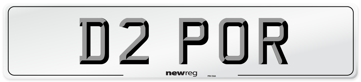 D2 POR Front Number Plate