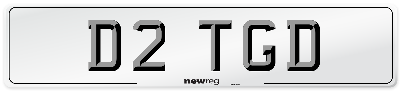 D2 TGD Front Number Plate