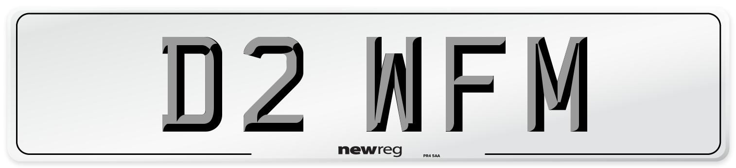 D2 WFM Front Number Plate