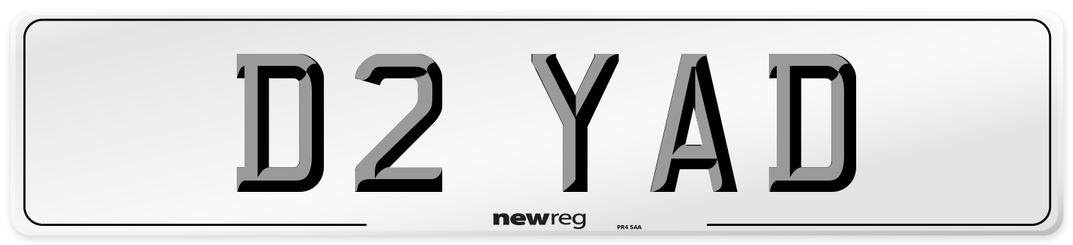 D2 YAD Front Number Plate
