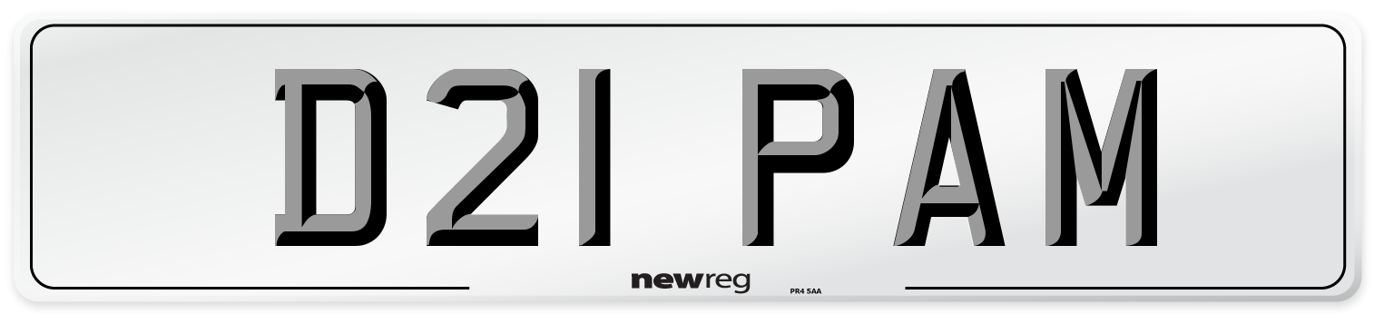 D21 PAM Front Number Plate