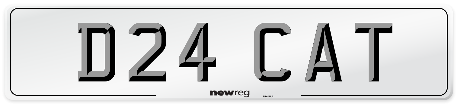 D24 CAT Front Number Plate