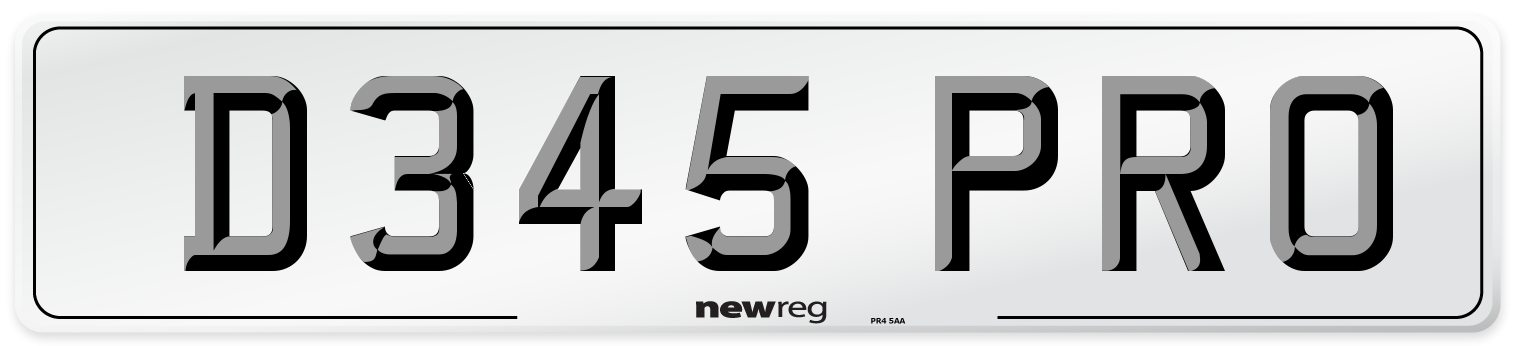 D345 PRO Front Number Plate