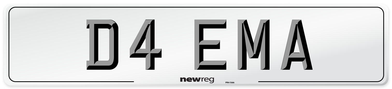 D4 EMA Front Number Plate