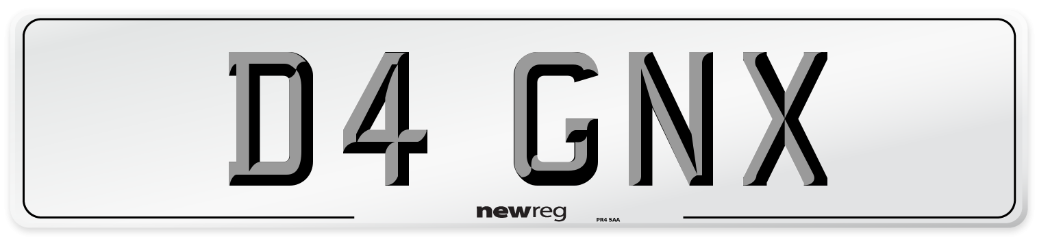 D4 GNX Front Number Plate