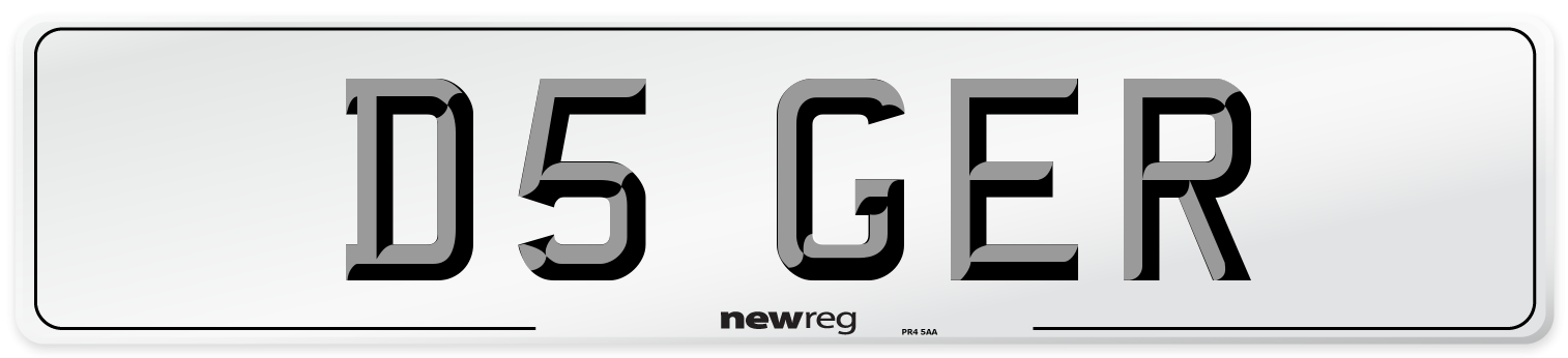 D5 GER Front Number Plate