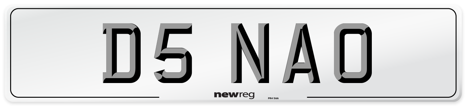 D5 NAO Front Number Plate