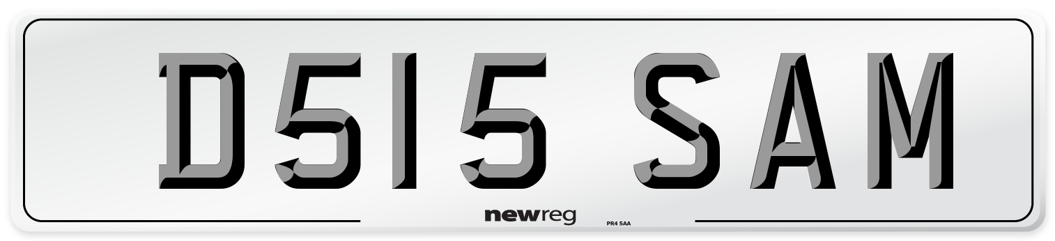D515 SAM Front Number Plate
