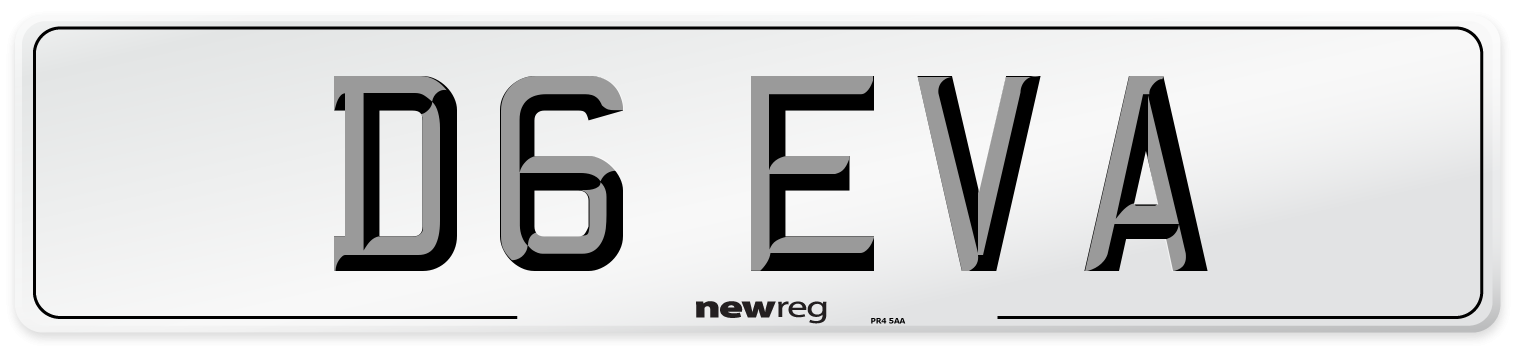 D6 EVA Front Number Plate