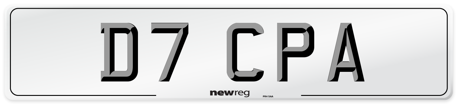 D7 CPA Front Number Plate