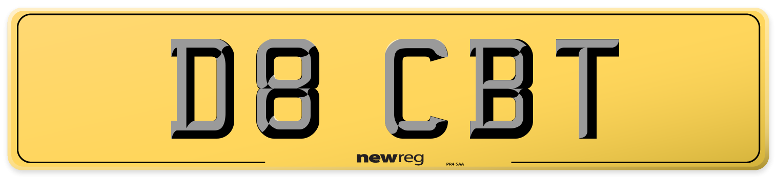 D8 CBT Rear Number Plate
