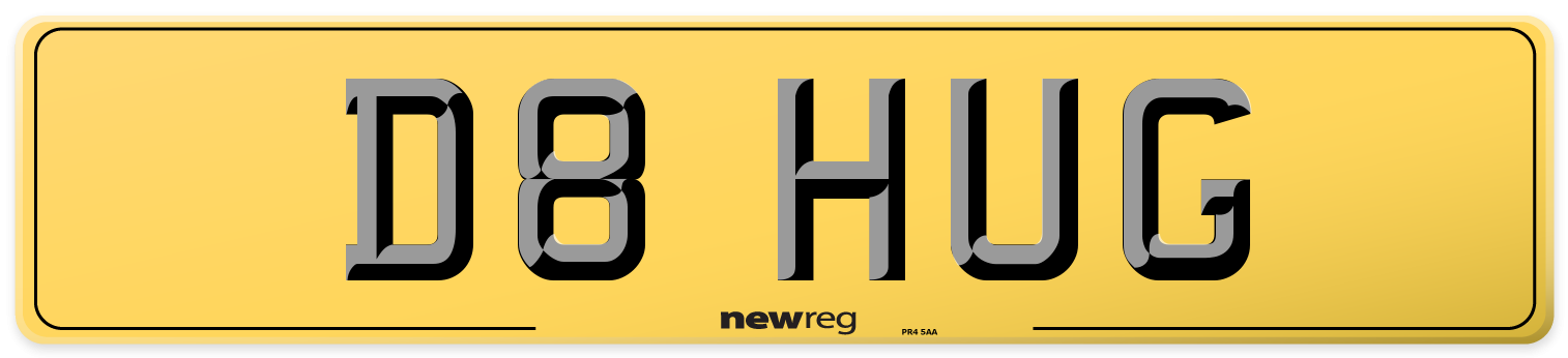 D8 HUG Rear Number Plate