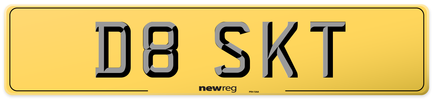 D8 SKT Rear Number Plate