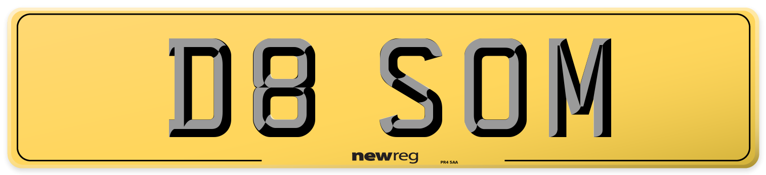 D8 SOM Rear Number Plate