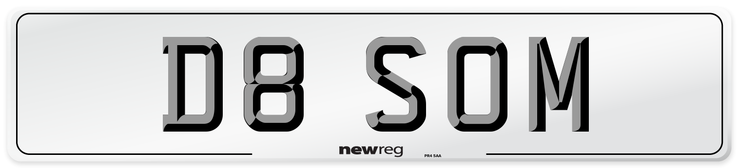 D8 SOM Front Number Plate
