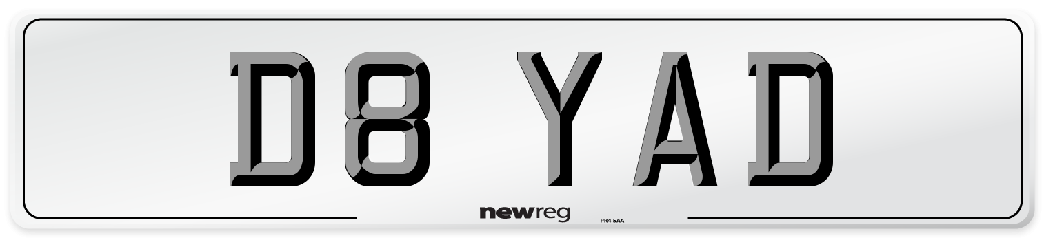 D8 YAD Front Number Plate