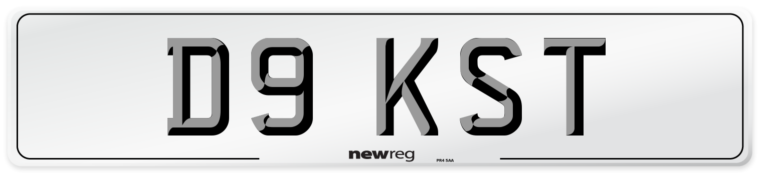 D9 KST Front Number Plate