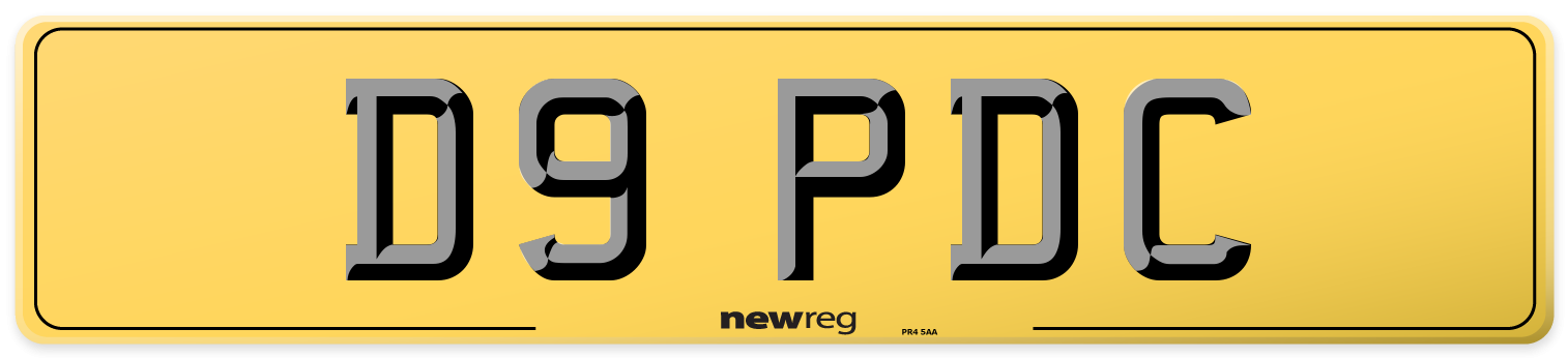 D9 PDC Rear Number Plate