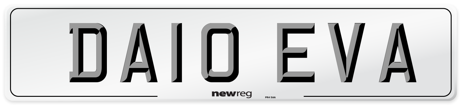 DA10 EVA Front Number Plate