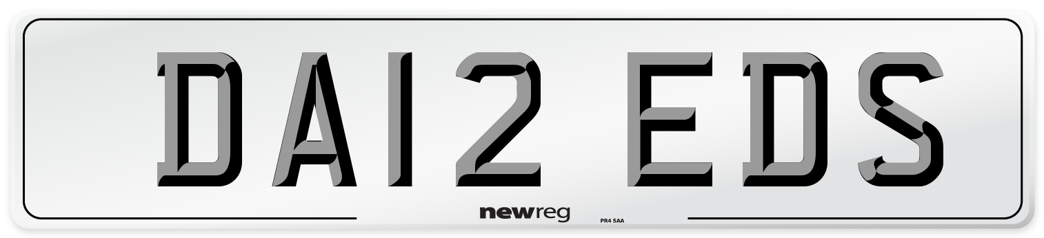 DA12 EDS Front Number Plate