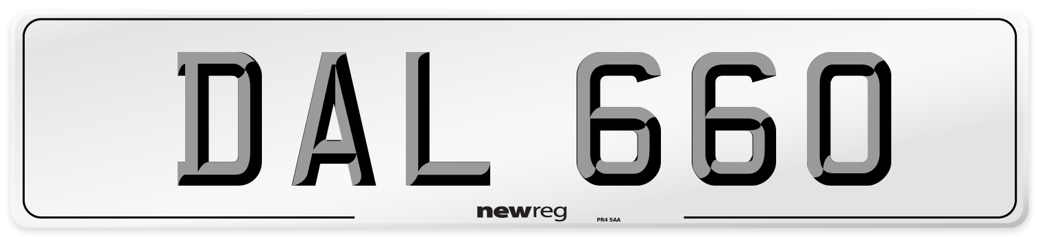 DAL 660 Front Number Plate
