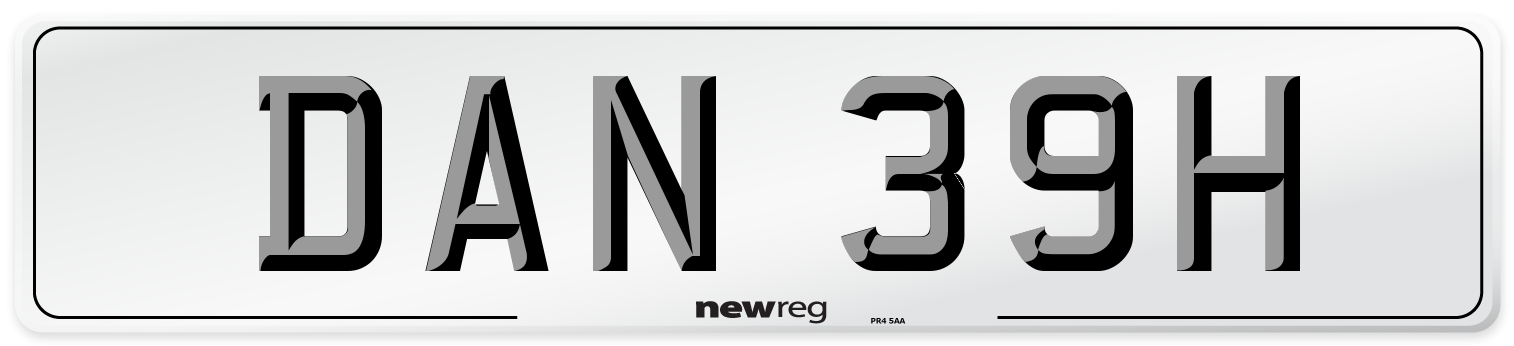 DAN 39H Front Number Plate
