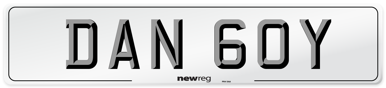 DAN 60Y Front Number Plate