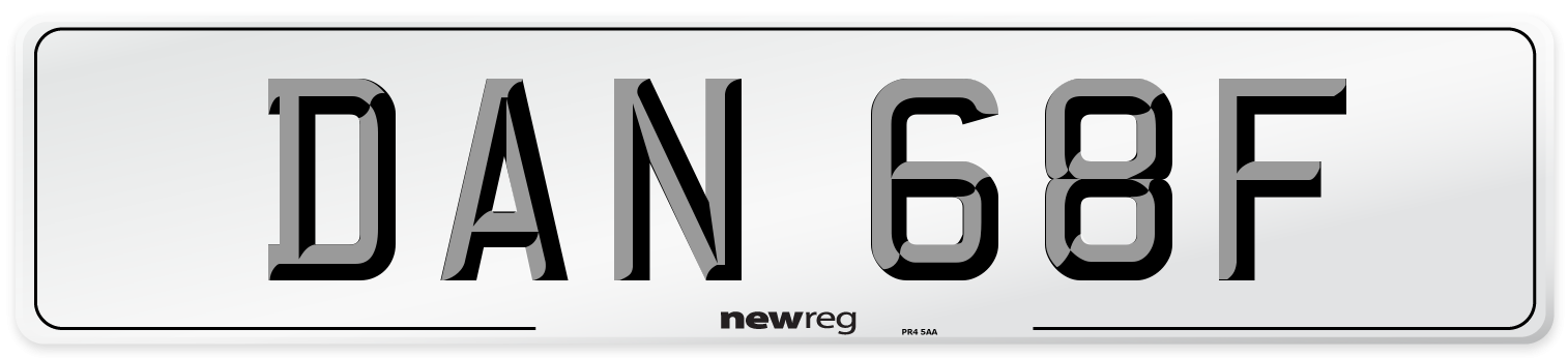 DAN 68F Front Number Plate