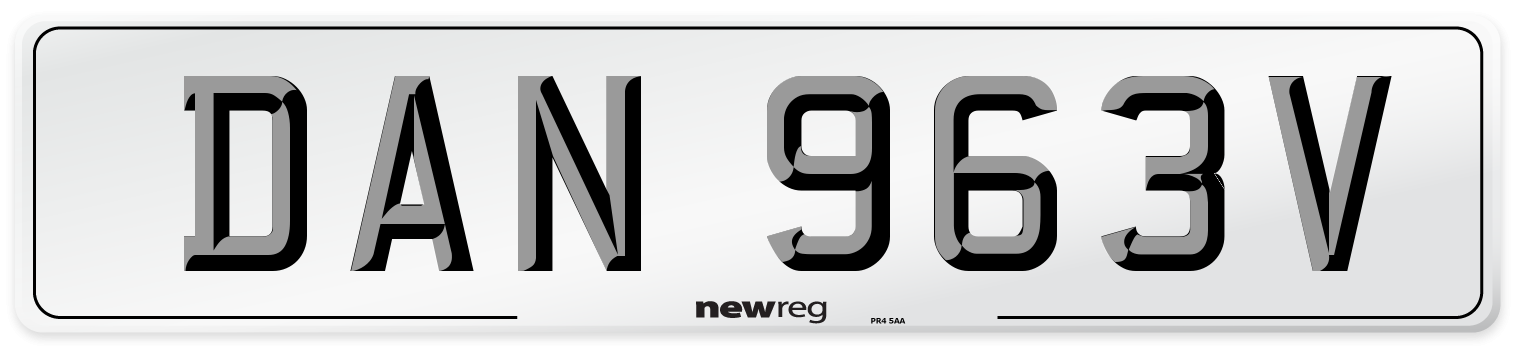 DAN 963V Front Number Plate