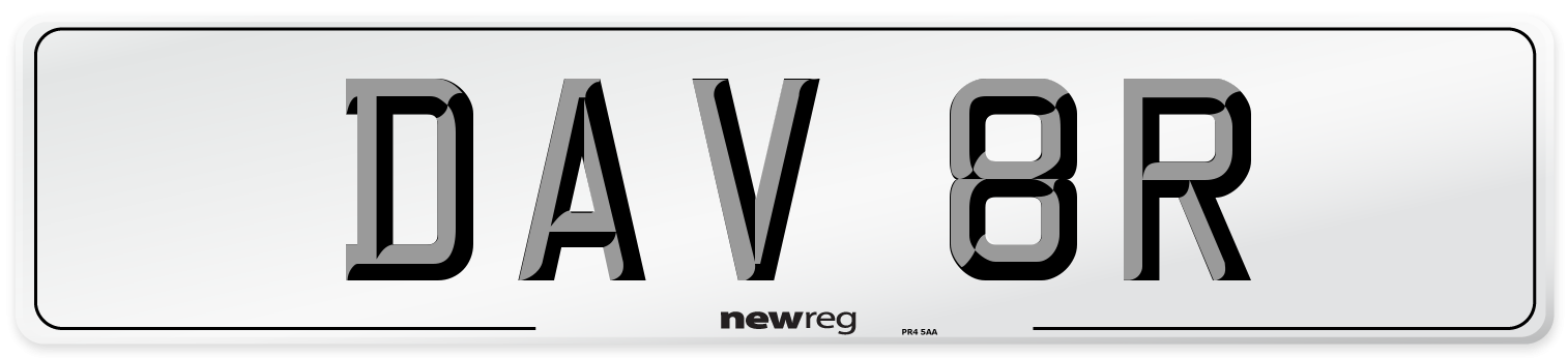 DAV 8R Front Number Plate