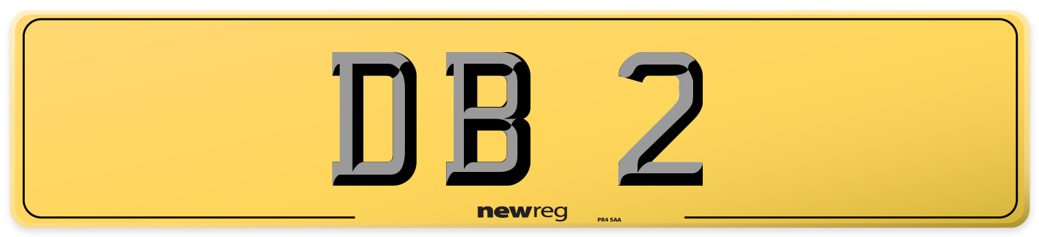 DB 2 Rear Number Plate