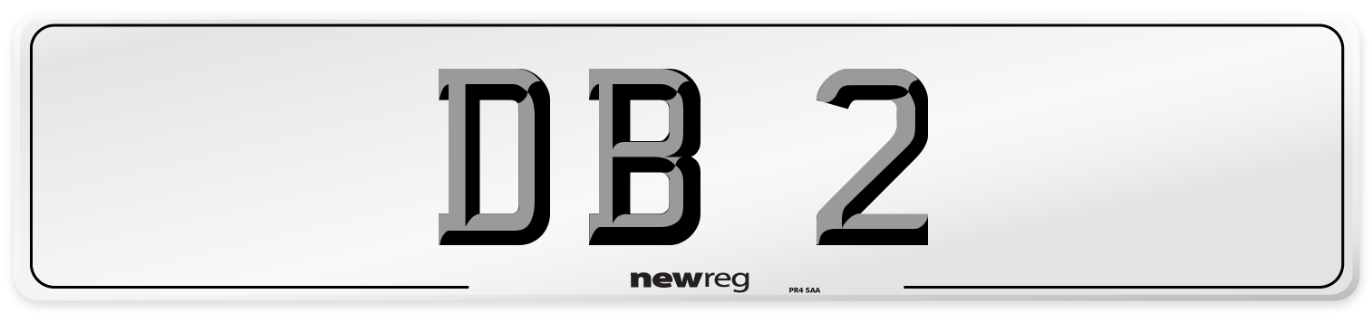 DB 2 Front Number Plate