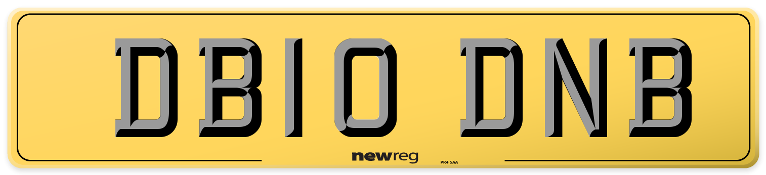 DB10 DNB Rear Number Plate