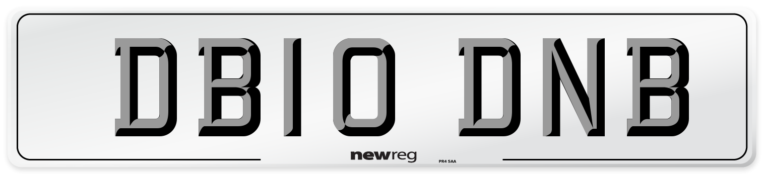 DB10 DNB Front Number Plate