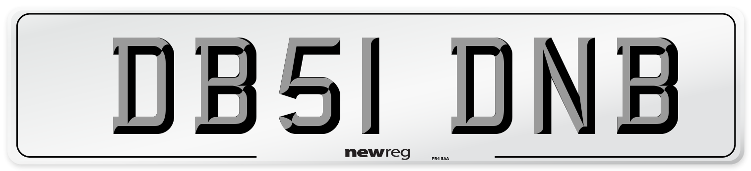 DB51 DNB Front Number Plate