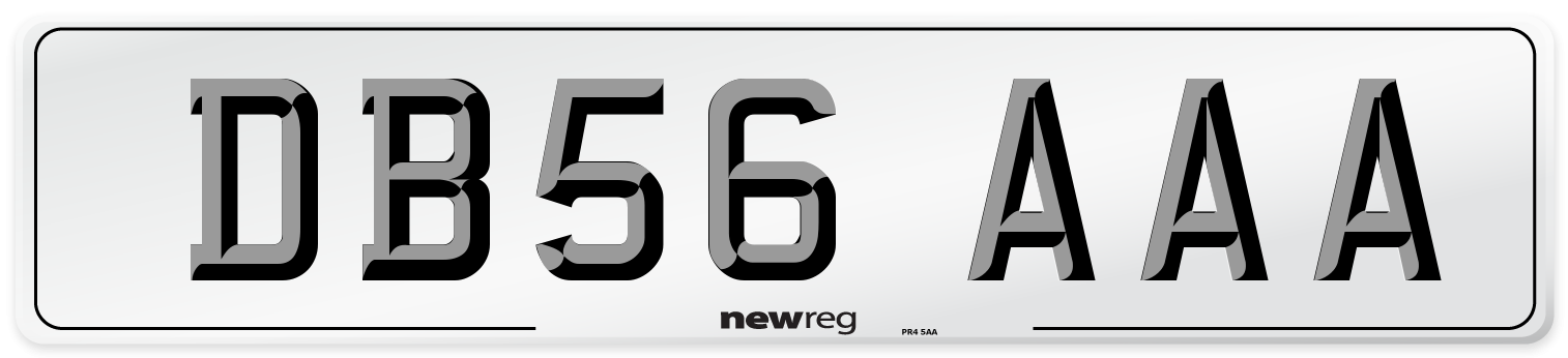 DB56 AAA Front Number Plate