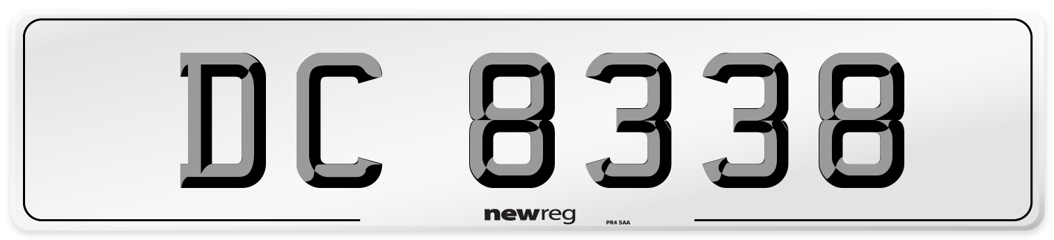 DC 8338 Front Number Plate