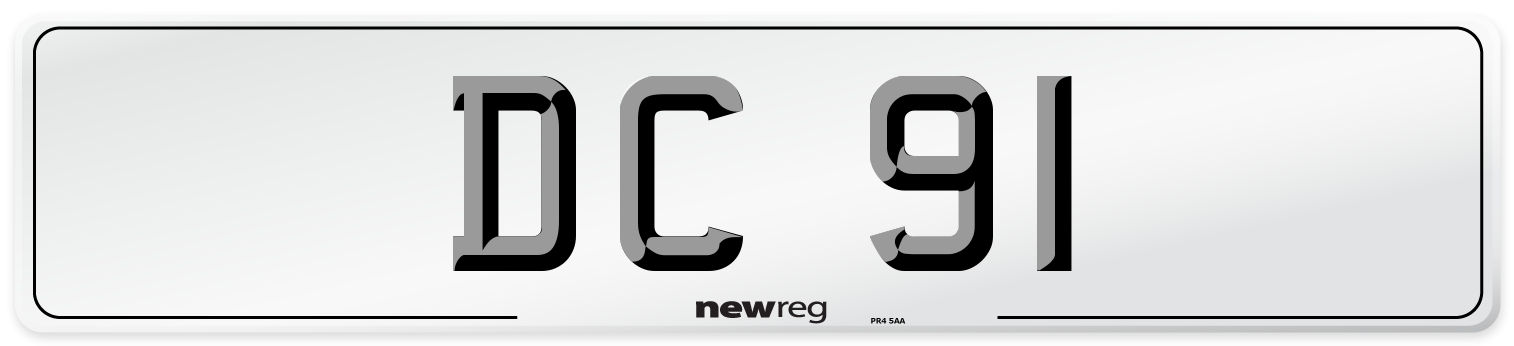 DC 91 Front Number Plate