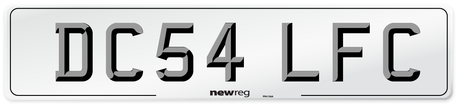 DC54 LFC Front Number Plate