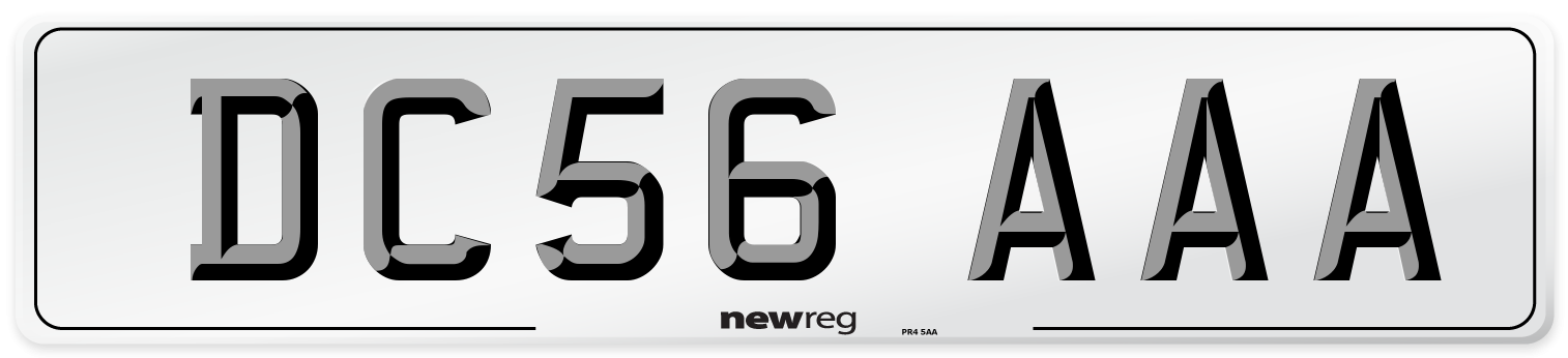 DC56 AAA Front Number Plate