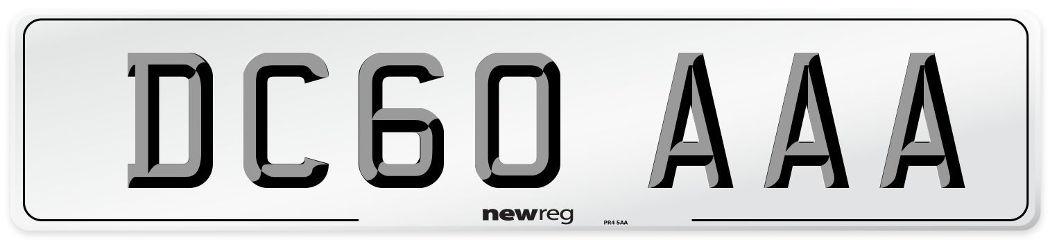 DC60 AAA Front Number Plate