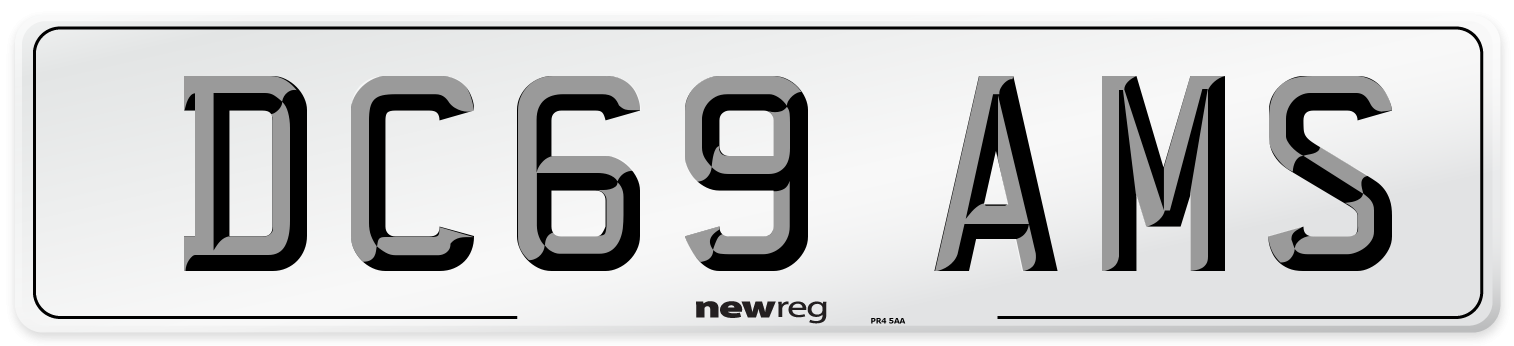 DC69 AMS Front Number Plate