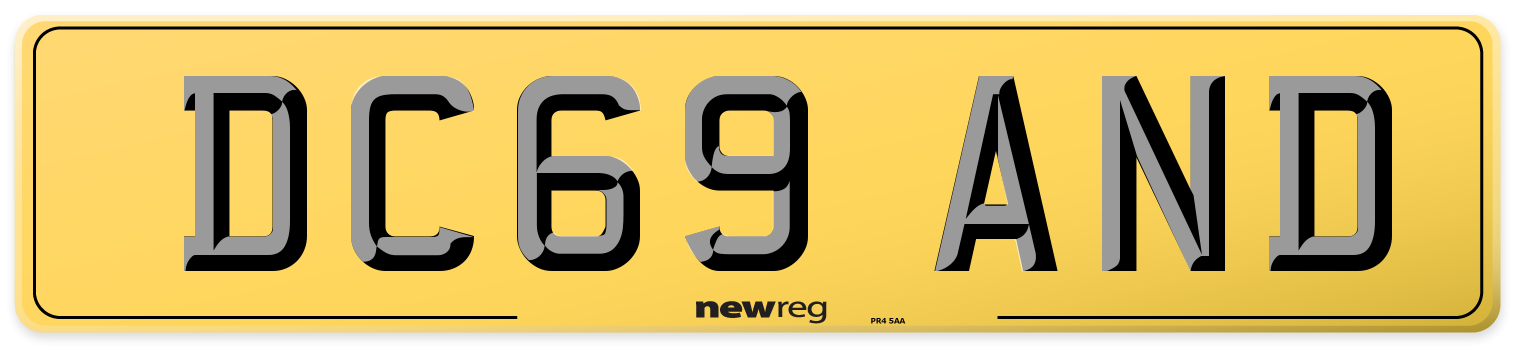 DC69 AND Rear Number Plate