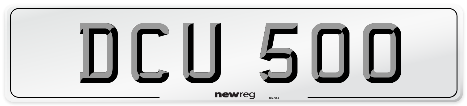 DCU 500 Front Number Plate