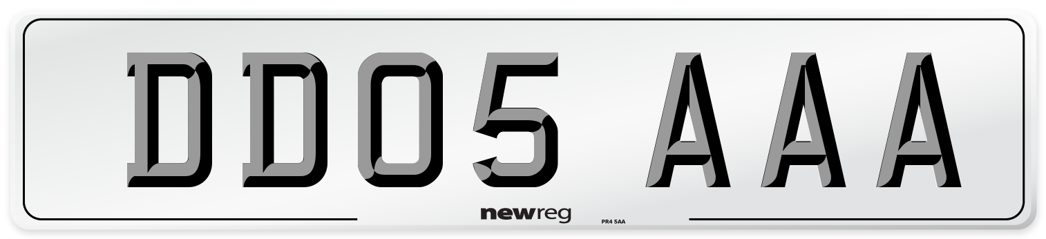 DD05 AAA Front Number Plate