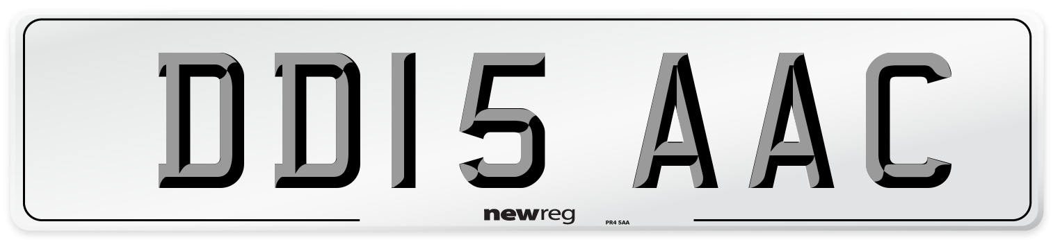 DD15 AAC Front Number Plate