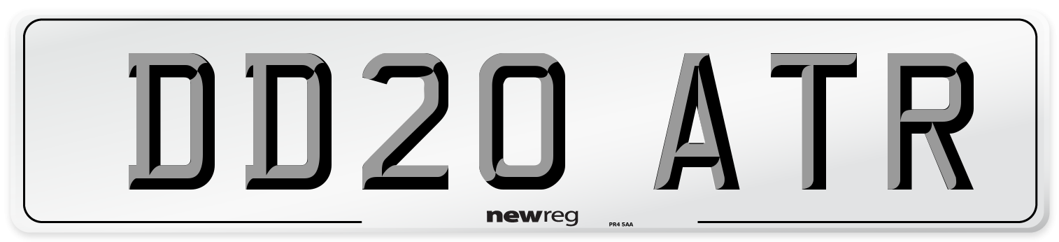 DD20 ATR Front Number Plate