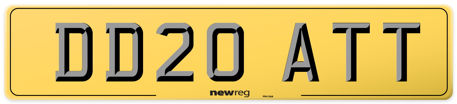 DD20 ATT Rear Number Plate