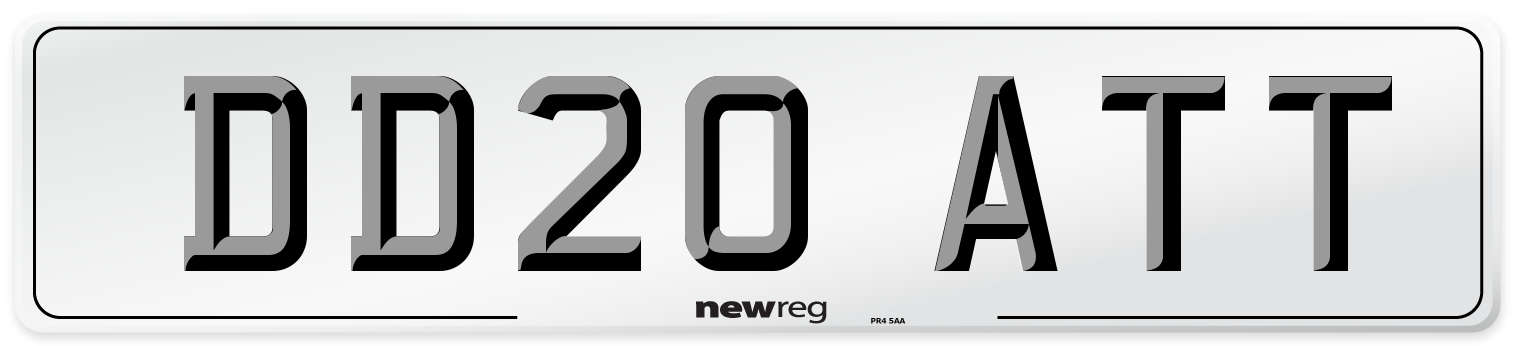 DD20 ATT Front Number Plate